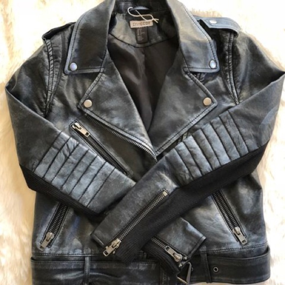 H&M Divided Leather Moto Jacket.